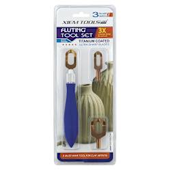 Xiem Studio Fluting Tool Set - Front of blister package shown