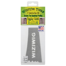 WiziWig Tools Tumbler Makin’ Edna Metal Potter’s Rib - Regular, 2-3/4" x 5-7/8", front of packaging