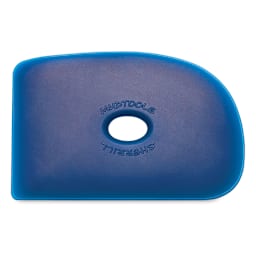 Mudtools Polymer Ribs - Side view of Blue Firm Texture rib in Shape 2