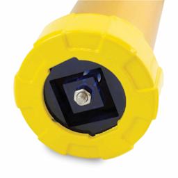 The Ceramic Shop Hand Extruder Hollow Die Set - Set of 8, 2" Diameter cap with square-shaped die