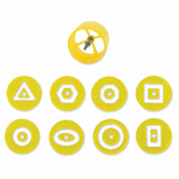 The Ceramic Shop Hand Extruder Hollow Die Set - Set of 8, 2" Diameter