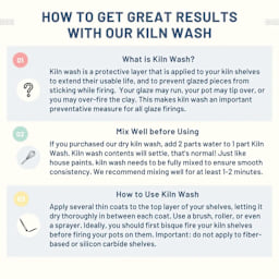 Penguin Pottery Dry Kiln Wash - 16 oz Jar instructions