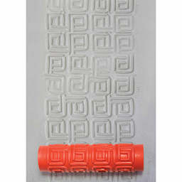 Xiem Tools Art Roller - Key Fret applied to clay with roller
