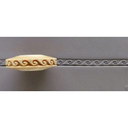 MKM Pottery Tools Finger Roller - Waves applied to clay