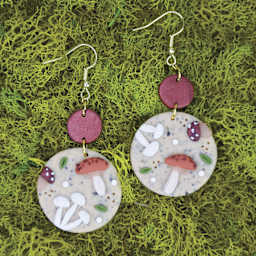 Sculpey Premo - 2 oz, Tan Granite, fungi decorations