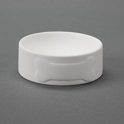 Duncan Oh Four Bisque Dog Bowl with Bone