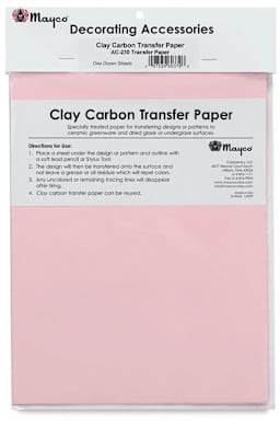 Mayco Clay Carbon Transfer Paper - Front of 12 pc package