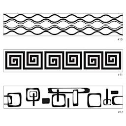 Xiem Mini Art Roller - Abstract designs from Set D Rollers shown