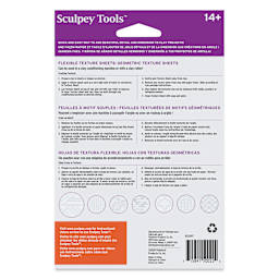 Sculpey Texture Sheet, Geometric (back of package)