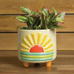 Mayco Earthenware Bisque Footed Containers - Sun, Pkg of 6 - finished example