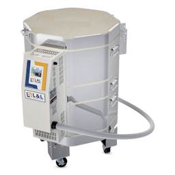 L&L Rolling Kiln Stand - 8-Sided holding up kiln (not included)