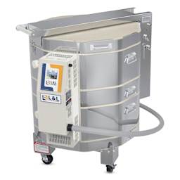 L&L Rolling Kiln Stand - 10-Sided holding up kiln (not included)