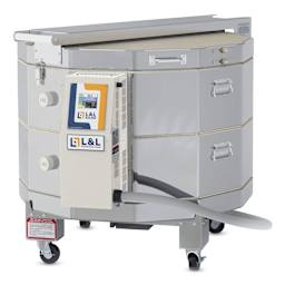 L&L Rolling Kiln Stand - 12-Sided holding up kiln (not included)