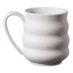 Mayco Stoneware Bisque Mugs - Wavy Mug