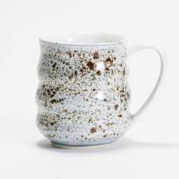 Mayco Stoneware Bisque Mugs - Wavy Mug - finished example