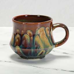 Mayco Stoneware Bisque Mugs - Hippy Mug - finished example