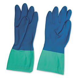 Nitrile Rubber Gloves - 1 Pair, Large - underside