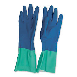 Nitrile Rubber Gloves - 1 Pair, Small - underside