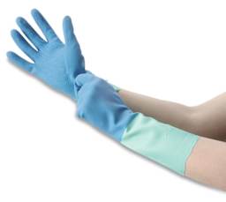 Nitrile Rubber Gloves - Hands modelling Blue Rubber Gloves