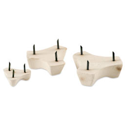 The Ceramic Shop Kiln Stilt A Series - Mini, Set of 20 - one of each, flipped