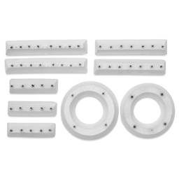 The Ceramic Shop Kiln Stilt Rings and Bars - Set of 9 - out of packaging