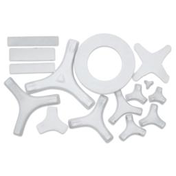 The Ceramic Shop Kiln Stilt Sampler - Set of 15 - topside of stilts