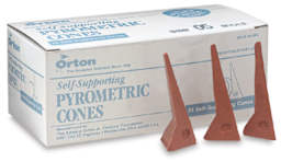 Orton Self-Supporting Cones - Front of 25 piece package of Cone 05 