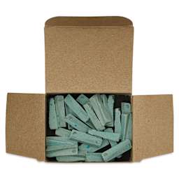 Orton Small Pyrometric Cones, Cone 016, Box of 50 - open packaging with contents, from above