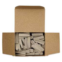 Orton Small Pyrometric Cones, Cone 018, Box of 50 - open packaging with contents, from above