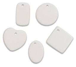 Mayco Bisquette Medallions - 5 shapes of assorted 1" Medallions shown
