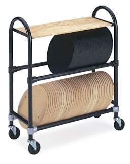 Brent Batmobile - Angled view of cart holding multiple sizes of bats
