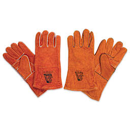 Amaco Kiln Gloves - Top view of Extra Small and Large gloves