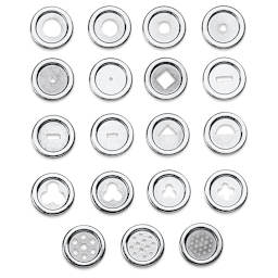 Sculpey Clay Extruder w/ 19 Discs laid out