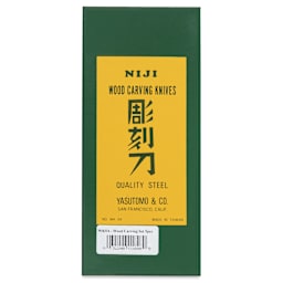 Yasutomo Niji Woodcarving Knives - Set of 5 - front of packaging