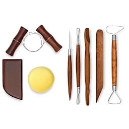 8-Piece Beginner Pottery Tool Set - Components of set shown
