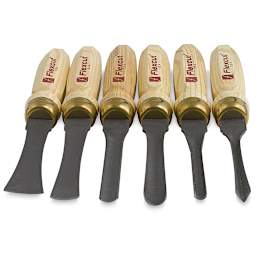 Flexcut Mallet Starter Set - Set of 6 tools from Starter Set in row