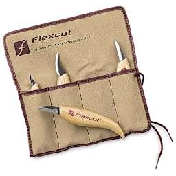 Flexcut Carving Knife Set with Roll - Set of 4