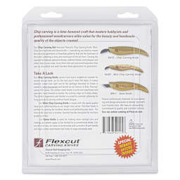 Flexcut Chip Carving Tools - Set of 3 - back of packaging