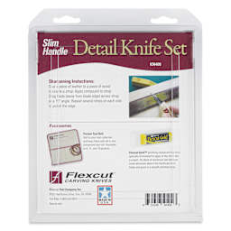 Flexcut Detail Knives - Set of 3 - back of packaging