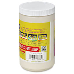 Activa Li-Qua-Che Pourable Papier Mâché - Quart, side of jar showing barcode