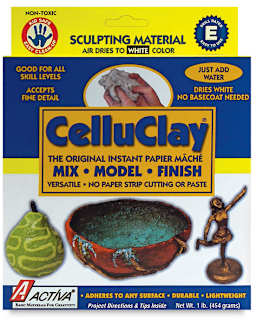Activa Celluclay Instant Papier Mache - Front of 1 lb Original Gray package
