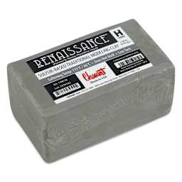 Chavant Renaissance Modeling Clay - 2 lb, Gray-Green, Firm - top view, angled