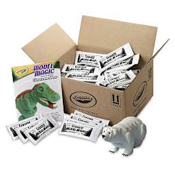 Crayola Model Magic Classpack - Pack of 75, 1 oz, White (open box of model magic packs with animals)