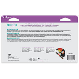 Sculpey III Set - Classic Collection, Set of 10 back of packaging