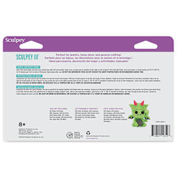 Sculpey III Set - Bright Ideas, Set of 10 back of packaging