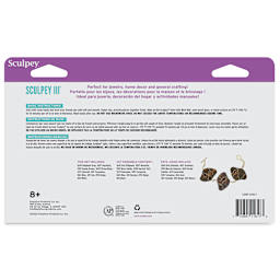 Sculpey III Set - Classic Collection, Set of 10 back of packaging