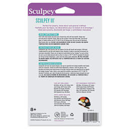 Sculpey III Set - Classics, Set of 12 back of packaging