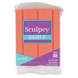 Sculpey III - 2 oz, Coral, in packaging