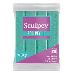 Sculpey III - Turquoise Glitter, 2 oz
