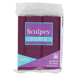 Sculpey III - 2 oz, Plum, in packaging